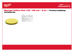 MILWAUKEE Pěnový kotouč žlutý, jemný 140 / 25 mm 4932492320 A4 PDF