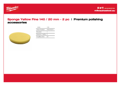 MILWAUKEE Pěnový kotouč žlutý, jemný 140 / 20 mm 4932492311 A4 PDF