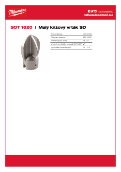 MILWAUKEE Malý křížový vrták ke spirálám 16 mm a 20 mm 48532835 A4 PDF