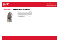 MILWAUKEE Malý křížový vrták ke spirálám 16 mm a 20 mm 48532835 A4 PDF