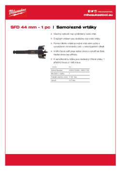 MILWAUKEE Selfeed Drill Bits 4932479483 A4 PDF