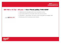 MILWAUKEE Metal: THIN KERF Blades 48016182 A4 PDF