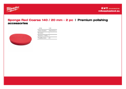 MILWAUKEE Pěnový kotouč červený, hrubý 140 / 20 mm 4932492310 A4 PDF