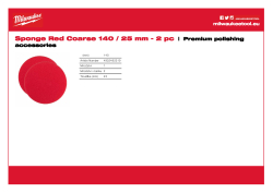 MILWAUKEE Pěnový kotouč červený, hrubý 140 / 25 mm 4932492319 A4 PDF