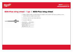 MILWAUKEE SDS-Plus křídlový sekáč  na drážky 4932479900 A4 PDF