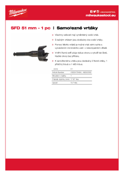 MILWAUKEE Selfeed Drill Bits 4932479484 A4 PDF