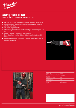 MILWAUKEE 1300 W šavlová pila SAWZALL® 4933428520 A4 PDF
