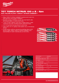 MILWAUKEE TORCH™ NITRUS CARBIDE™ - 150 mm - 5 ks 48005561 A4 PDF