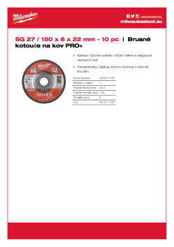 MILWAUKEE SG 27 / 150 4932471387 A4 PDF