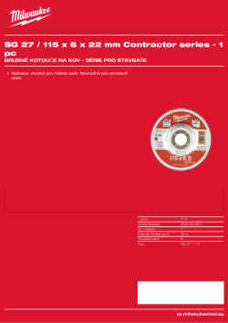 MILWAUKEE SG 27 / 115  série pro stavbaře 4932451481 A4 PDF