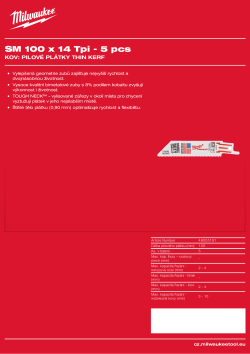 MILWAUKEE Metal: THIN KERF Blades 48005181 A4 PDF
