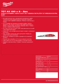 MILWAUKEE Wood with nails: AX with carbide teeth 48005521 A4 PDF