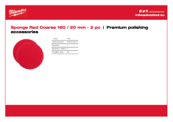 MILWAUKEE Pěnový kotouč červený, hrubý 160 / 20 mm 4932492316 A4 PDF
