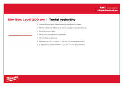 MILWAUKEE Tenká vodováha 200 cm nemagnetická 4932459590 A4 PDF