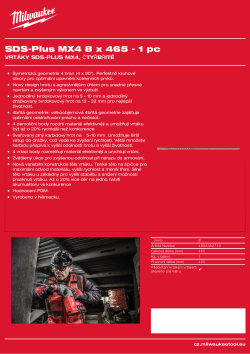 MILWAUKEE SDS-Plus MX4 drill bits 4932352713 A4 PDF