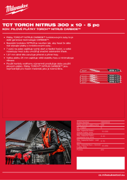 MILWAUKEE Metal: Torch with Nitrus Carbide 48006553 A4 PDF