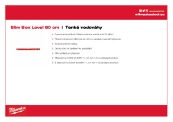 MILWAUKEE Tenká vodováha 80 cm nemagnetická 4932459092 A4 PDF