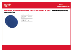 MILWAUKEE Pěnový kotouč modrý, ultra jemný 140 / 25 mm 4932492321 A4 PDF