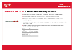 MILWAUKEE Speed Feed™ Wood Drill Bits 4932479472 A4 PDF