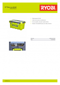 RYOBI RTB19INCH 19" Box na nářadí 5132004362 A4 PDF
