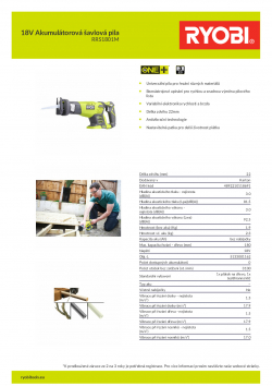 RYOBI RRS1801 18V Akumulátorová šavlová pila 5133001162 A4 PDF