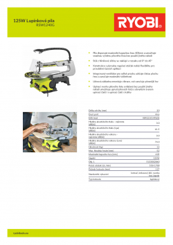 RYOBI RSW1240G 125W Lupínková pila 5133002860 A4 PDF