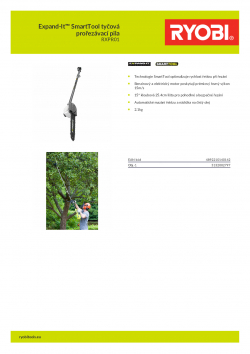 RYOBI RXPR01 Expand-It™ SmartTool tyčová prořezávací pila 5132002797 A4 PDF