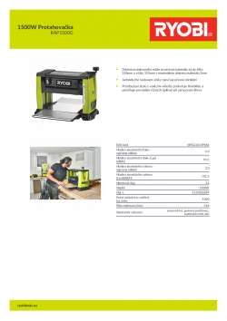 RYOBI RAP1500G 1500W Protahovačka 5133002859 A4 PDF