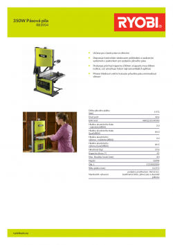 RYOBI RBS904 350W Pásová pila 5133002854 A4 PDF