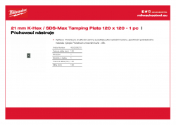 MILWAUKEE 21 mm K-Hex / SDS-Max Tamping tool Pěch pro udusání zeminy 4932399270 A4 PDF