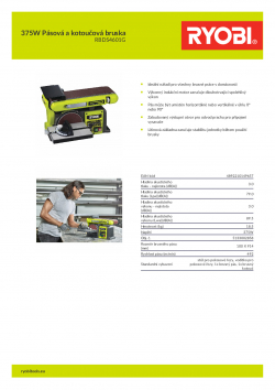 RYOBI RBDS4601G 375W Pásová a kotoučová bruska 5133002858 A4 PDF