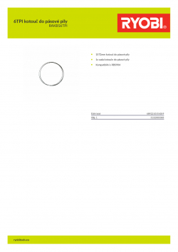 RYOBI RAKBS6TPI 6TPI kotouč do pásové pily 5132003385 A4 PDF