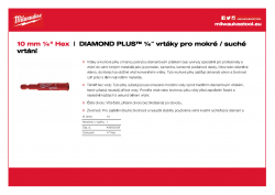 MILWAUKEE Diamond Plus wet / dry drill bits  49560509 A4 PDF