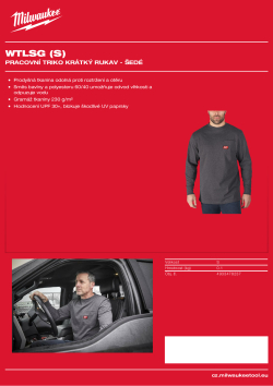 MILWAUKEE Pracovní triko dlouhý rukav - šedé 4933478237 A4 PDF