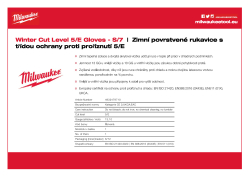 MILWAUKEE Zimní rukavice s třídou ochrany proti proříznutí E - S/7 4932479710 A4 PDF