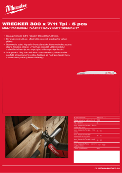 MILWAUKEE WRECKER 300 x 7/11 Tpi - 5 ks 48005711 A4 PDF