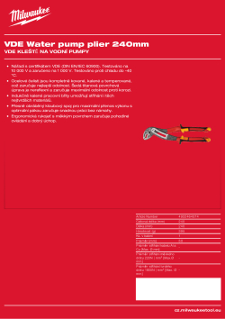 MILWAUKEE VDE kleště na vodní pumpy  240 mm 4932464574 A4 PDF