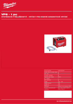MILWAUKEE Vakuová pumpa VP6 4932352094 A4 PDF
