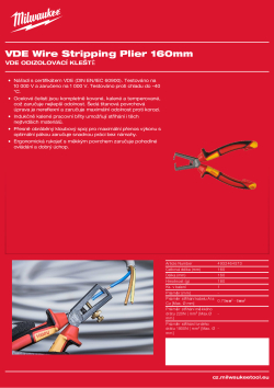 MILWAUKEE VDE odizolovací kleště 160 mm 4932464573 A4 PDF