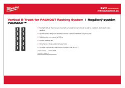 MILWAUKEE Vertikální E-track pro regálový systém PACKOUT™ 50 cm 4932478996 A4 PDF