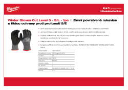 MILWAUKEE Zimní rukavice s třídou ochrany proti proříznutí E - 9/L - 1 ks 4932479559 A4 PDF
