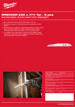 MILWAUKEE WRECKER 230 x 7/11 Tpi - 5 ks 48005706 A4 PDF