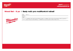 MILWAUKEE Sada na dřevo 5 ks 48906114 A4 PDF