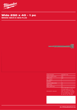 MILWAUKEE SDS-Plus široký sekáč 4932367146 A4 PDF