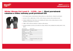 MILWAUKEE Zimní rukavice s třídou ochrany proti proříznutí E - 11/XXL- 1 ks 4932479561 A4 PDF