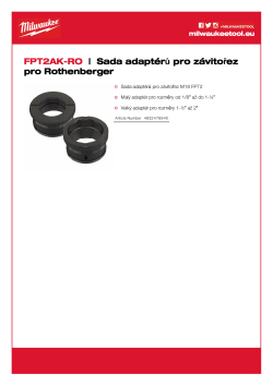 MILWAUKEE Sada adaptérů pro závitořez pro Rothenberger 4932478840 A4 PDF