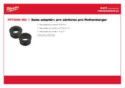 MILWAUKEE Sada adaptérů pro závitořez pro Rothenberger 4932478840 A4 PDF