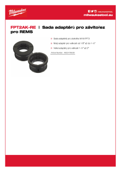 MILWAUKEE Sada adaptérů pro závitořez pro REMS 4932478839 A4 PDF