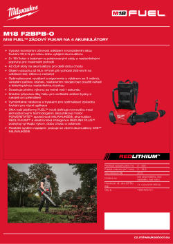 MILWAUKEE M18 FUEL™ zádový fukar na dva akumulátory 4933493212 A4 PDF