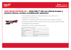 MILWAUKEE M18 FUEL™ 125 mm úhlová bruska s plochou hlavou, brzdou a kolébkovým spínačem 4933478439 A4 PDF